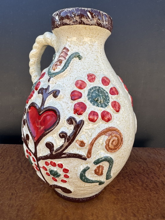 Image 1 of West German ceramic pitcher vase from the 1960s