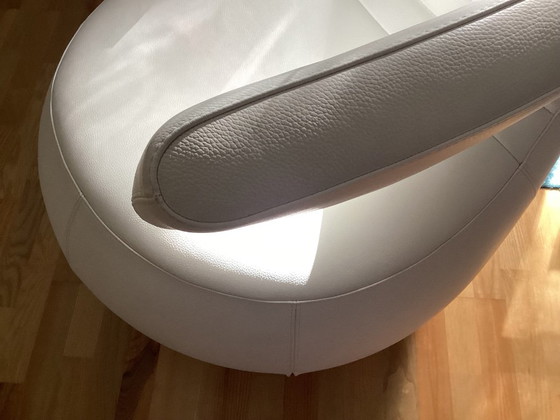 Fauteuil en cuir Leolux Gisa, Leolux Gisa fauteuil, Blanc, Modern (photo 8 sur 14)