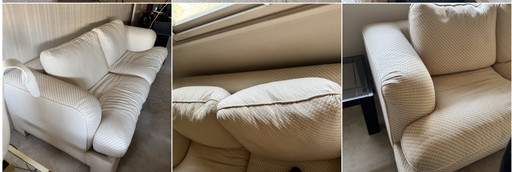 Canapés (sofa/couch) Roche Bobois – Ensemble 2 places + 3 places + pouf – proche Genève / Annecy / Annemasse 900 €