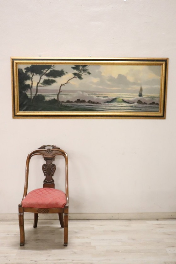 Image 1 of Olieverfschilderij op canvas gesigneerd L. Boulnois, Zeegezicht