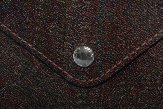 Image 1 of Etro Clutch aus Leder mit Paisley-Print