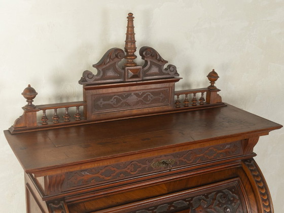 Mobile dentale antico, circa 1880-1900, Neorinascimento, Credenze, Legno, Marrone (foto 3 di 8)