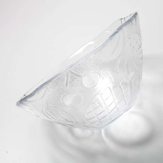 Image 1 of Vintage Kosta Boda Tropic glazen fruitschaal, Scandinavisch fruitdesign / 1989