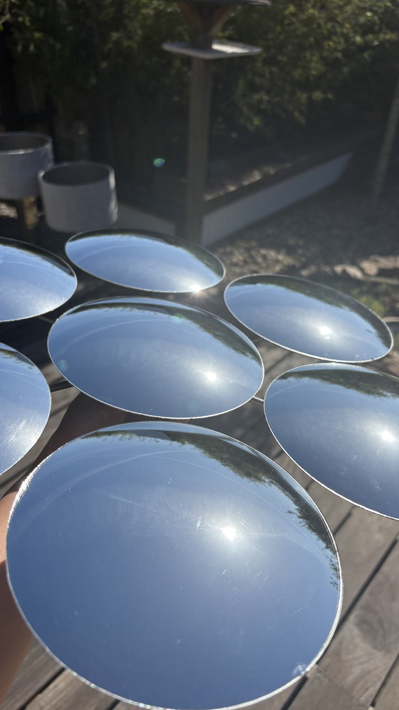 Image 1 of Vintage design spherical glass mirror round flower shape Bubble Mirror