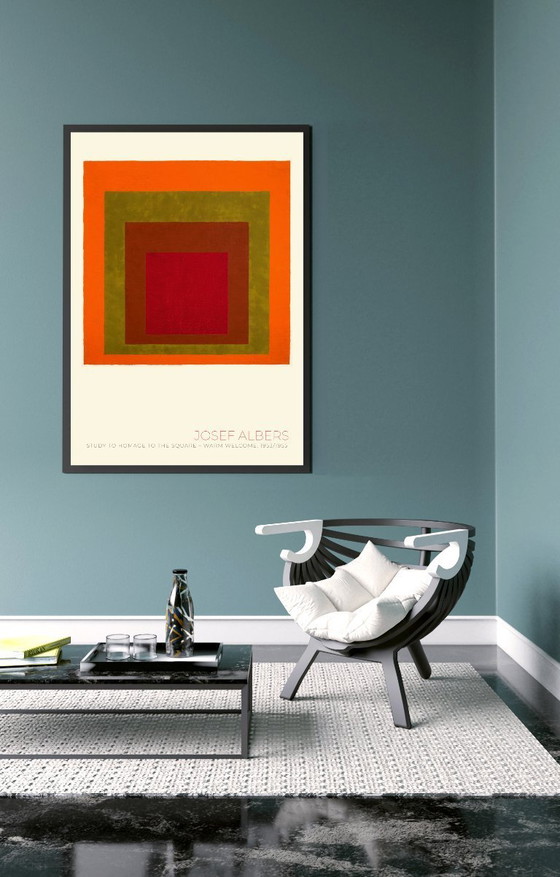 Image 1 of Josef Albers - Estudio de homenaje a la plaza - Cálida bienvenida 1953-1955 - Póster 70x100 cm