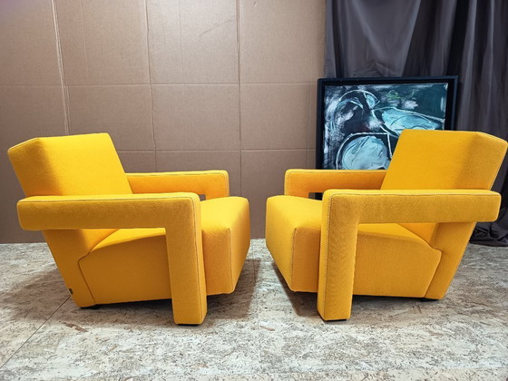 Image 1 of CASSINA 2x Poltrona 637 Utrecht 2024 (NUOVO, mai usato) in lana gialla KVDRAT € 6.600