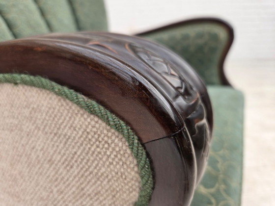 Deense relaxstoel uit de jaren 60, meubelwol, eikenhout – Fauteuils, Wood, Wool (photo 7 of 21)