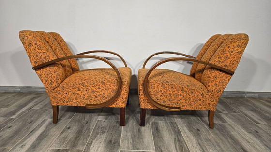 Image 1 of Ensemble de fauteuils vintage par Jindrich Halabala