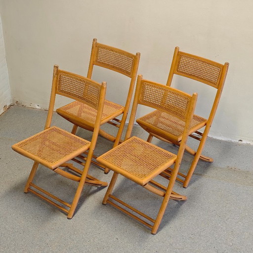 Vintage webbing folding chairs