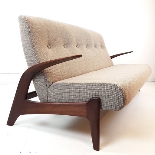 Banco de teca vintage gimson & slater De Ploeg tela lana