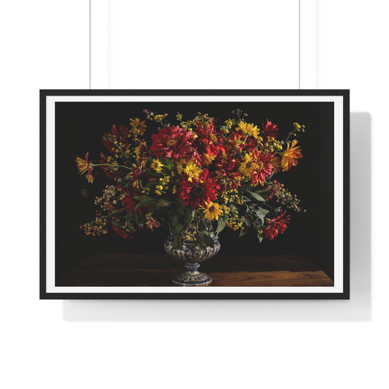 Image 1 of Stilleven met dahlia's en zonlicht (XL) Gesigneerde en genummerde beperkte oplage
