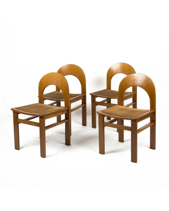 Image 1 of Set van 4 Arcadia-stoelen van Adalberto Caraceni voor Tagliabue, Italië, jaren 70.