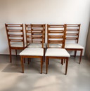 Set di 6 sedie da pranzo scandinave di metà secolo (anni '60)