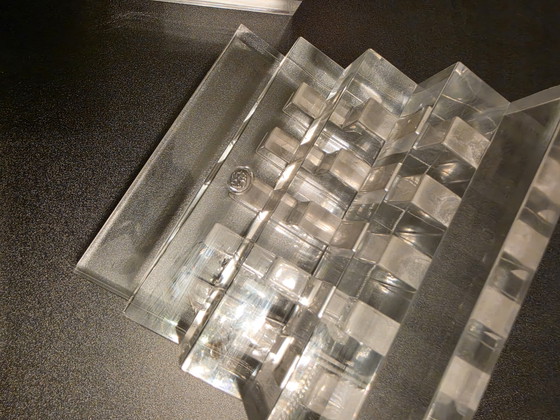 MoMA Vintage 1970s Guzzini Acrylic Desk Set - Signed Serge Mansau Tape Dispenser – Luigi Masonni Guzzini (photo 11 of 15)