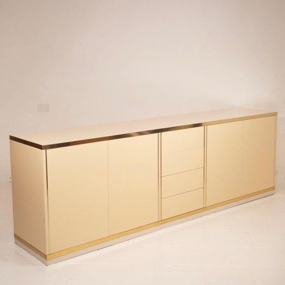 Willy Rizzo Hollywood Regency Sideboard aus Creme und Messing für Mario Sabot 1970 – Schränke (photo 19 of 19)