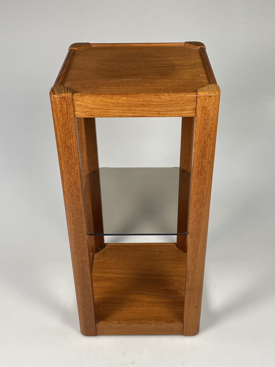 Image 1 of Vintage Pilaar / Etagère / Plantenstaander, Uldum Mobler, Denemarken 1970's