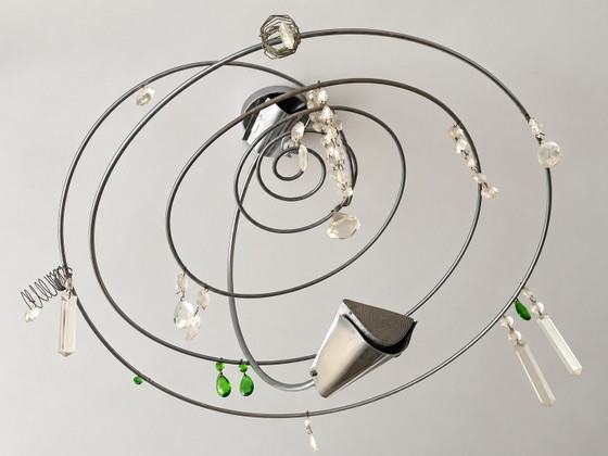 Plafoniera design Artemide – cromo & cristallo – anni '90 – Plafoniere, Vetro (photo 2 of 5)