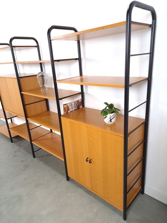 Image 1 of Ikea modular wall system Niklas with cabinets and shelves vintage