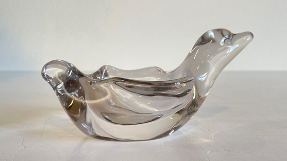 Image 1 of Vassoio portaoggetti vintage a forma di rondine in cristallo