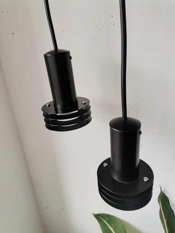 Image 1 of Two vintage Lyfa pendant lamps, Danish design