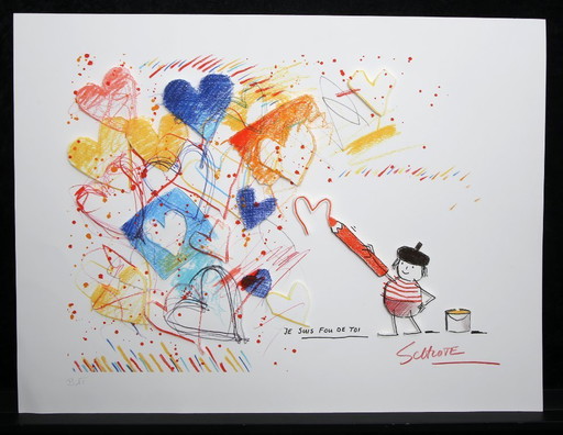 Schlote, Wilhelm - Je Suis Fou De Toi - 3D - signed by hand