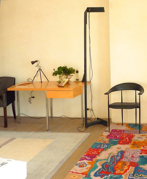 Image 1 of Light wood desk or side table with one drawer