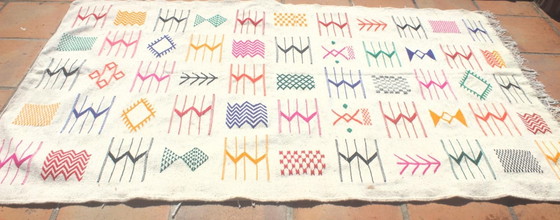 Tappeto Berbero in Lana Tessuto a Mano 252 × 153 cm | Autentico Hanbel Amazigh – Tappeti, Wool (photo 3 of 8)