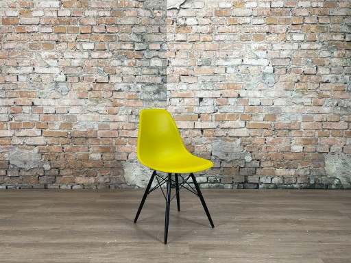 Vitra DSW moutarde/noir - PLUSIEURS EXEMPLAIRES EN STOCK – stoelen fauteuils, Metal, Plastic