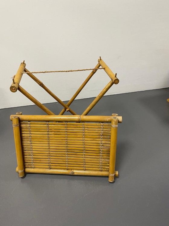 Image 1 of Vintage Bamboo Lamp / Table / Tray / Stool
