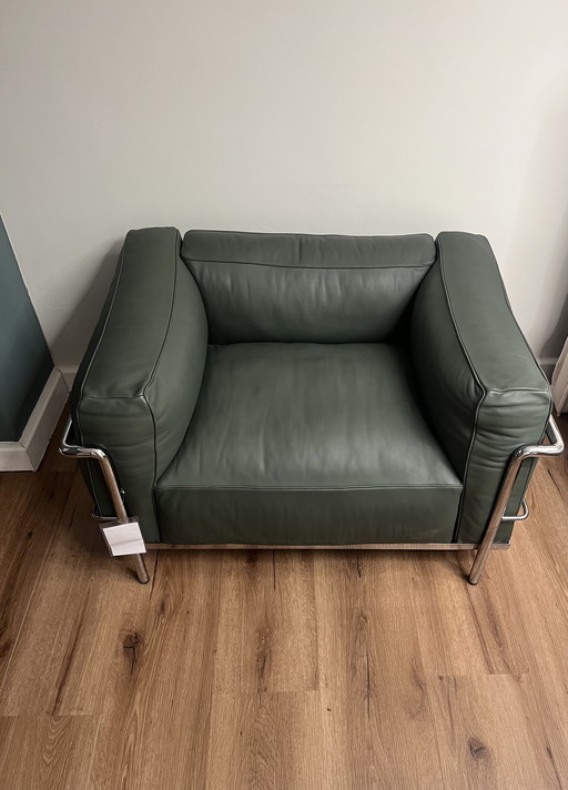 LC3 Fauteuil Grand Confort Durable - Armchair - Chrome/ZZ Forest 052808