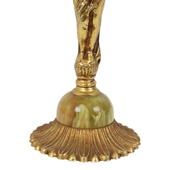 Image 1 of Lámpara de mesa Figura femenina Latón Ónix Mármol