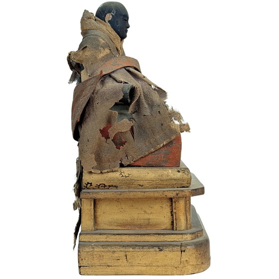 Antique Japanese Nichiren Daishonin - Meiji - circa – Sculpture, Wood, Textile (photo 20 of 25)