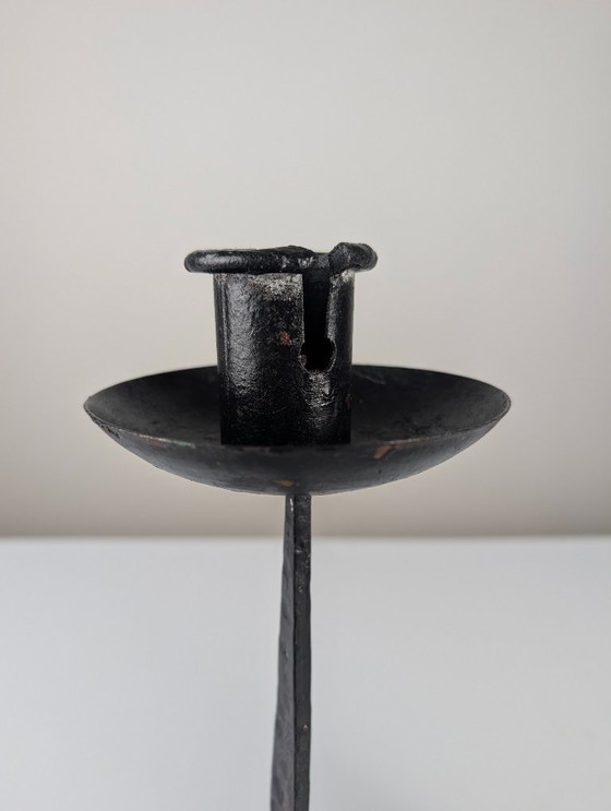 Image 1 of Pair of Wrought Iron Candleholders, 1950s