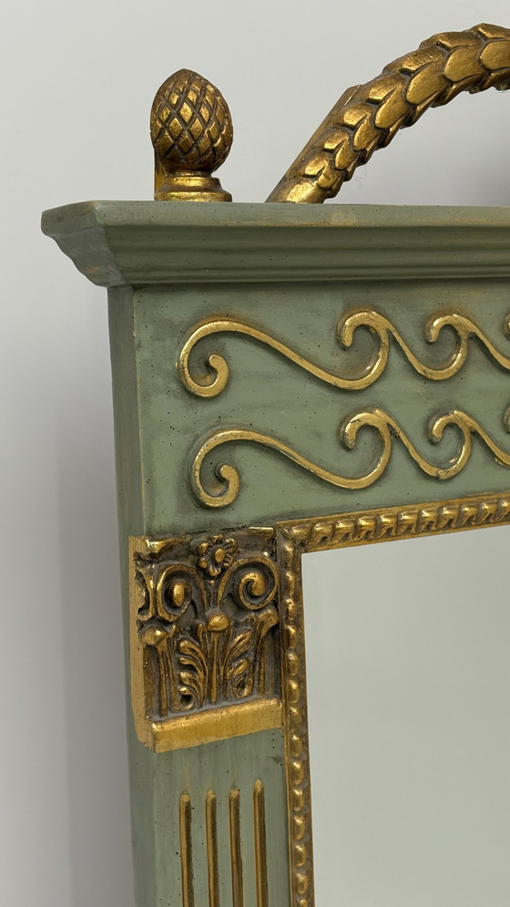 Image 1 of Vintage facet geslepen schouwspiegel Verno Collections goud mint XL