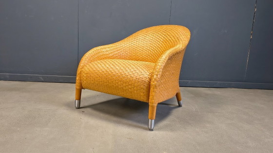 Image 1 of Sillón Antonio Citterio de cuero trenzado, años 80