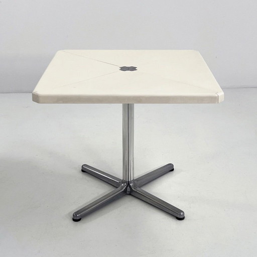 White Plana Folding Table by Giancarlo Piretti for Castelli, 1970s