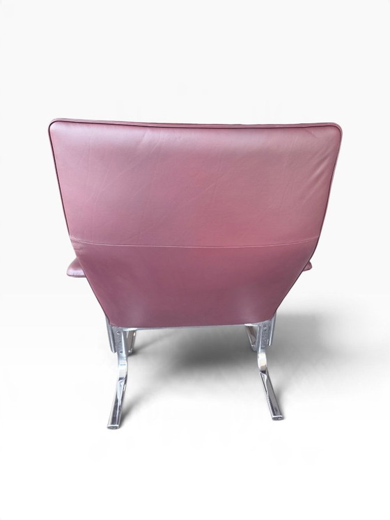 de Sede DS-2030 Leather Armchair with Ottoman – Chrome (photo 6 of 7)