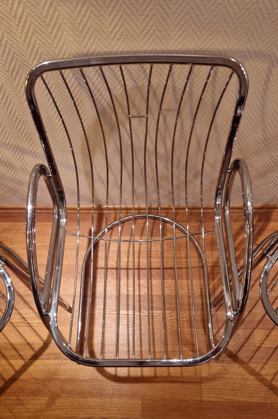 Image 1 of Gastone Rinaldi 4x Chrome Chairs
