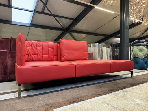 Divano Jori Calypso a 3 posti in pelle rossa