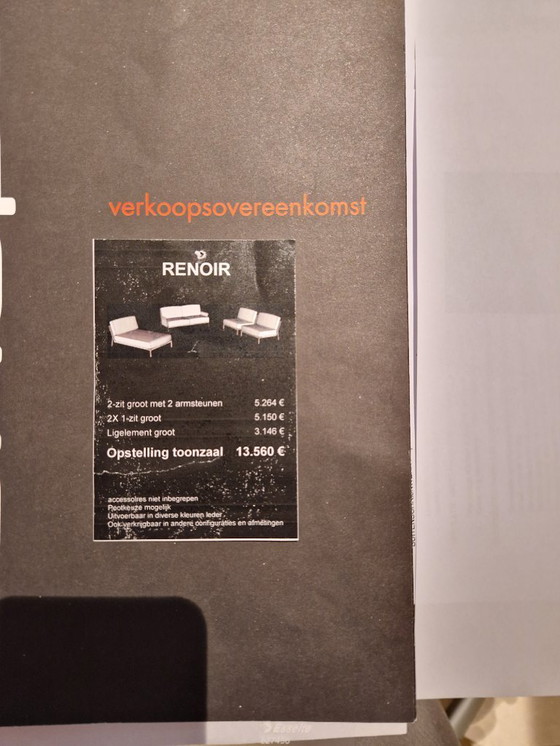 Image 1 of spazioso divano a 2 posti, 2 posti singoli, poltrona, pelle.