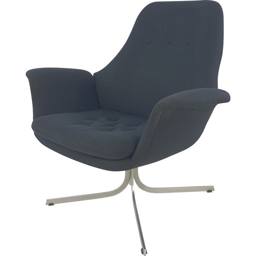 Poltrona Tulipe vintage in legno e metallo di Pierre Paulin per Artifort, 1960