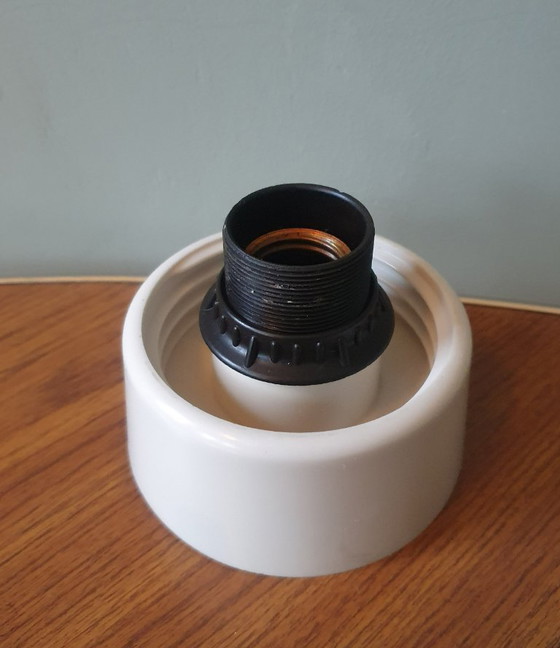 Image 1 of Vintage ceiling lamp clear glass - Facet glass in cylindrical shape