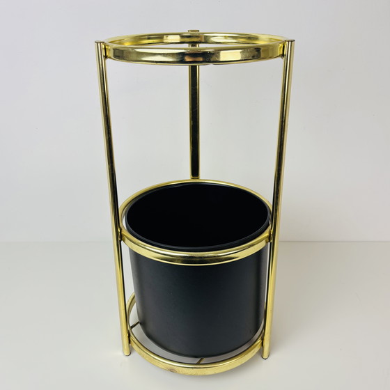 Image 1 of Porte-parapluie Ypma « Charme » en plastique doré et noir