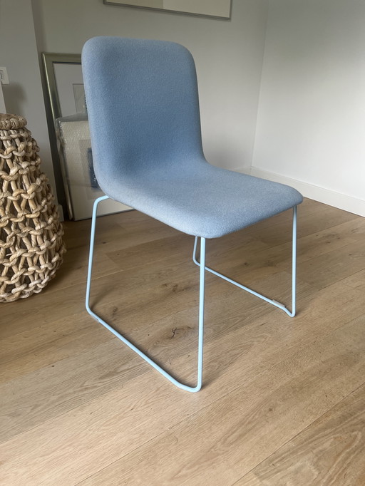 Lensvelt THIS 141 chaise acier chromé/laine empilable (52x51x81x45) by Richard Hutten
