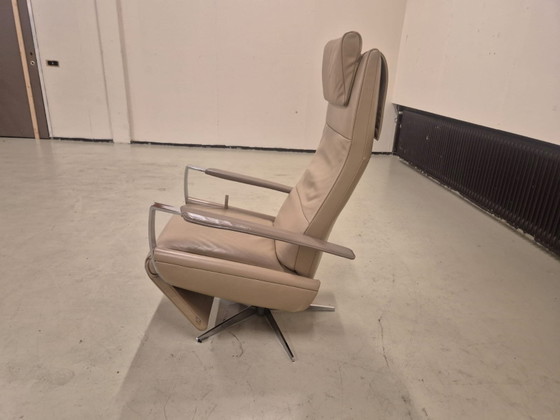 Jori Idaho - Draaibare Relaxfauteuil - Leer - Beige – Verstelbare relaxstoel, Leather, Metal (photo 10 of 11)