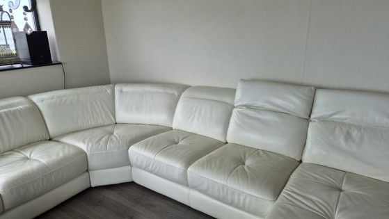 Sofá esquinero grande de lujo en piel 'Celanova' - Blanco Stardust – Sofás esquineros, Leather (photo 8 of 10)