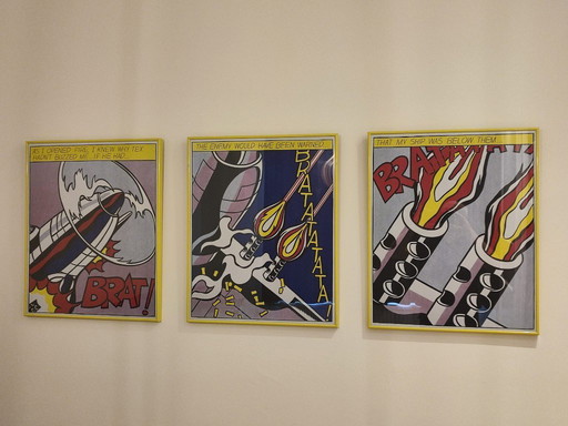 Roy Lichtenstein Triptych "As I opened fire"
