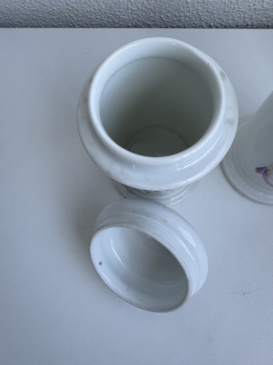 2 Vintage 19th Century Pharmacy Jars – Decorative Objects, Ceramic (photo 3 of 7)