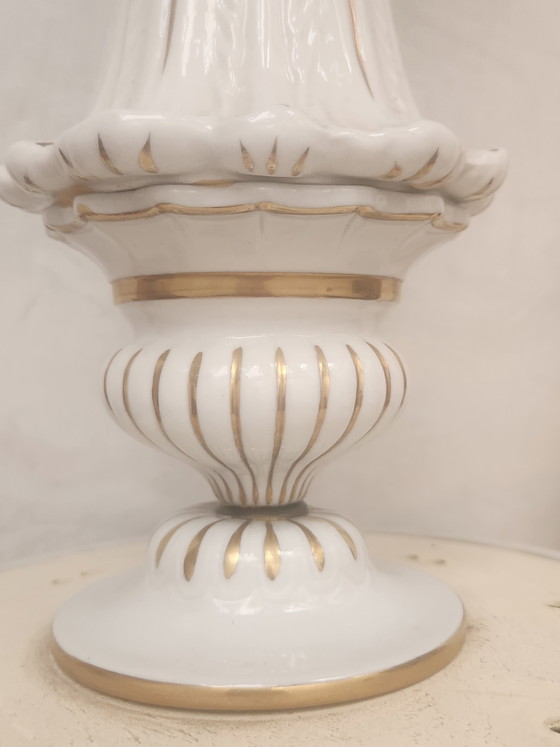 Lampadario a 8 bracci Mangani Ceramiche, in porcellana di Meissen Capodimonte, stile rococò barocco, (photo 25 of 40)