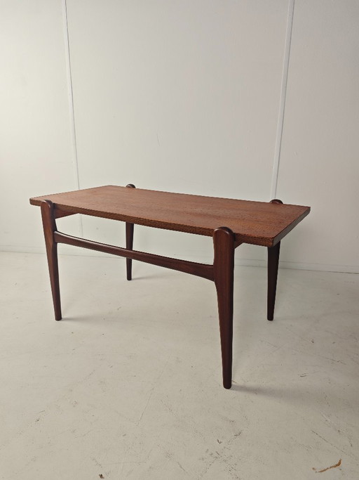 Mesa de centro vintage de teca de estilo moderno de mediados de siglo – salontafels, Wood